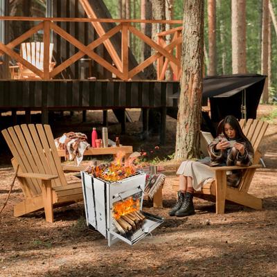 Składana kuchenka kempingowa z torbą do przechowywania grilla Piec na drewno Składany piec do grilla do podróży