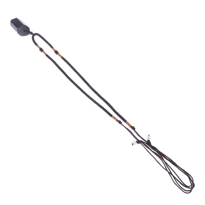 Natural Black Tourmaline Stone Necklace  Black Tourmaline Pendant