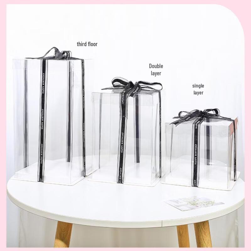 

Transparent Birthday Cake Packaging Box