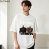 ZAZOMDE 2026 New Lazy Casual STRONG Humor Meme Pattern Tshirt Unisex Unisex Loose Fit Short Sleeve Basic Oneck Daily Commute Tops