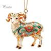 Festive Atmosphere Supplies 2PCS Christmas Goat Hanging Ornaments, Decorative 2D Acrylic Tree Ornament for Restaurant Pendants, Lightweight Ornaments