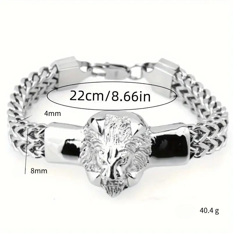 Herren Edelstahl Löwenkopf Armband Accessoires Mode Charm Armband Herren Gold Armband Luxus Herren Geschenk Rock Stil