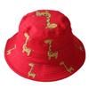 Summer Baby Boys Girls Toddler Cartoon Animal Print Bucket Hats Caps Reversible Sun Headwear