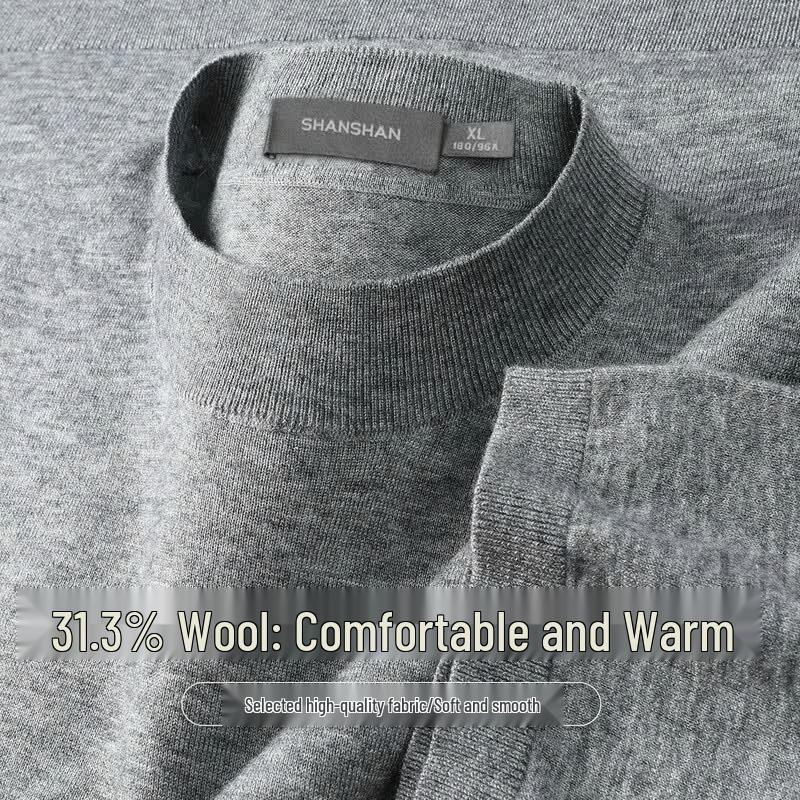 SHANSHAN Men's Summer Wool Blend Knit Tee
