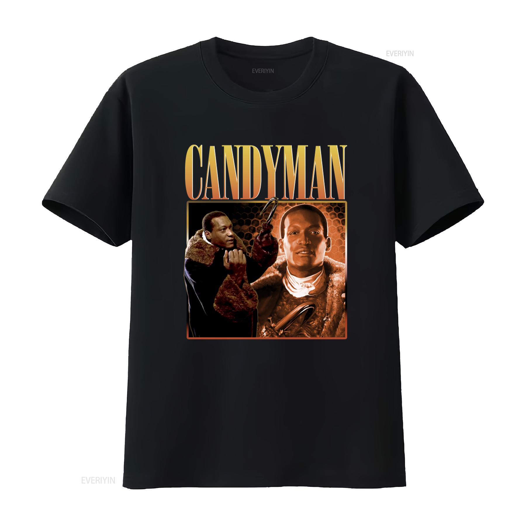 

Candyman Vintage Halloween Horror Movie Scary Costume Trip Character T Shirt vintage Washed Casual fashion Slightly graphic 4XL