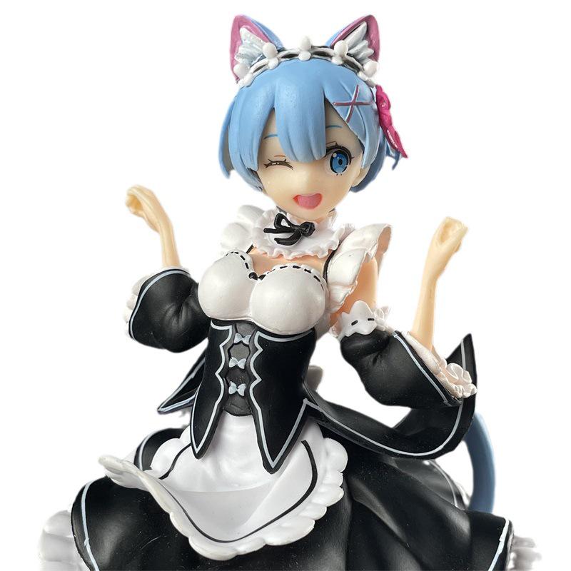 Re:Zero Rem Maid Cat Ear Anime Figure with Box