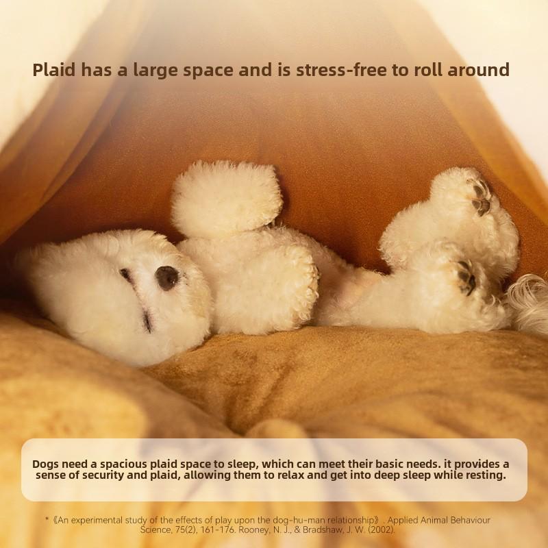 Autumn and Winter Dog Elk Tent Yurt Kennel Warm Thickened Closed Cat Litter Pet Litter