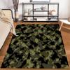 Armee Militär Camouflage Muster Teppich in Grün- und Schwarztönen 1 Teppich für Dekoration Geeignet für die Verwendung als rutschhemmend 1 für 1 Zimmer und Schlafzimmer Sofas