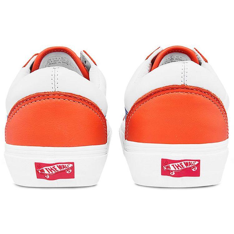 Vans Old Skool Vlt Lx Low Top Skate Shoes Unisex Sneakers White Orange VN0A4BVF22E