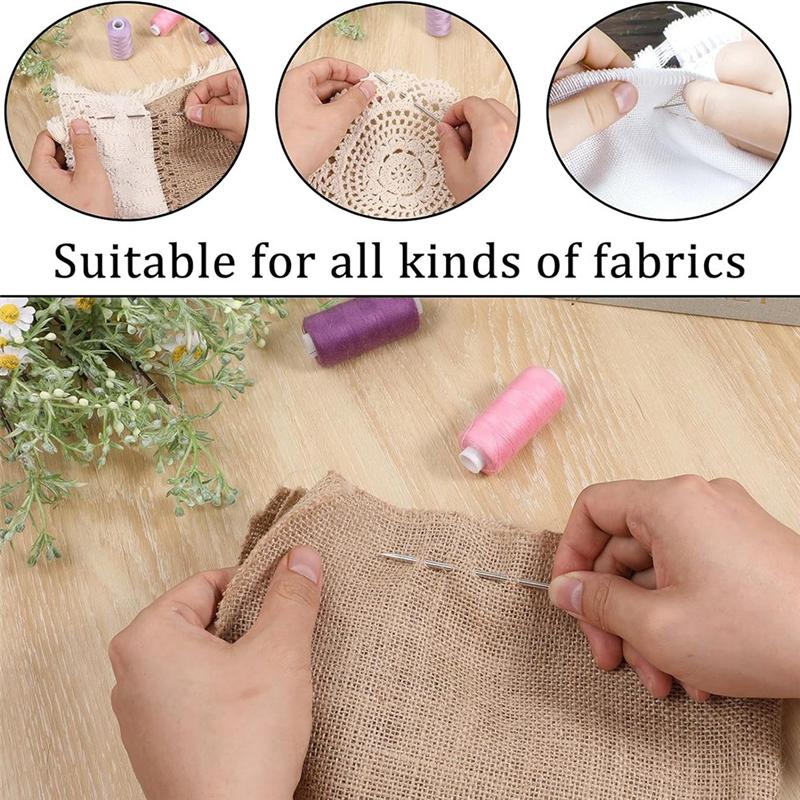 A96I-Hand Sewing Needles Set 5Pcs Upholstery With Large Eye, 4" Long For Quilting And DIY Crafts