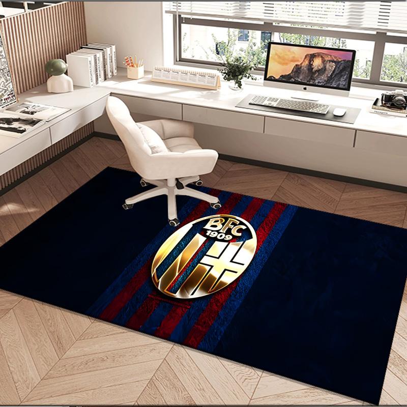 1PC rug Bologna Crest Design Carpet, Chair Rug,Area Rug for Office Bedroom living rooms bedroom, Doormat decor Christmas fan gifts