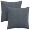 Sofa Cushions 2 Pieces Dark Gray 60 X 60 Cm Cord Fabric