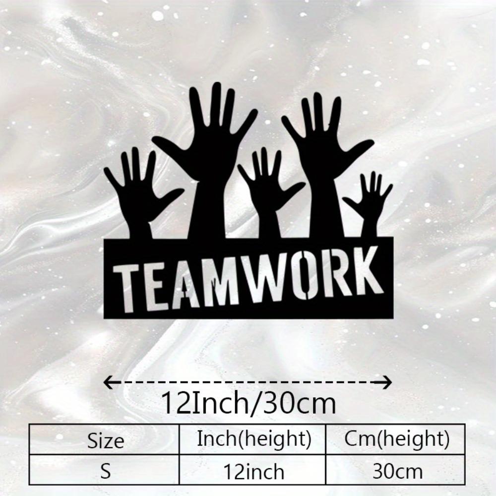 

Wrought Iron Teamwork Wall Art, Motivational Metal Sculpture for Office Study Library, Farmhouse Hanging Decor, Professional New Year Gift Size/S 30cm/12inch
