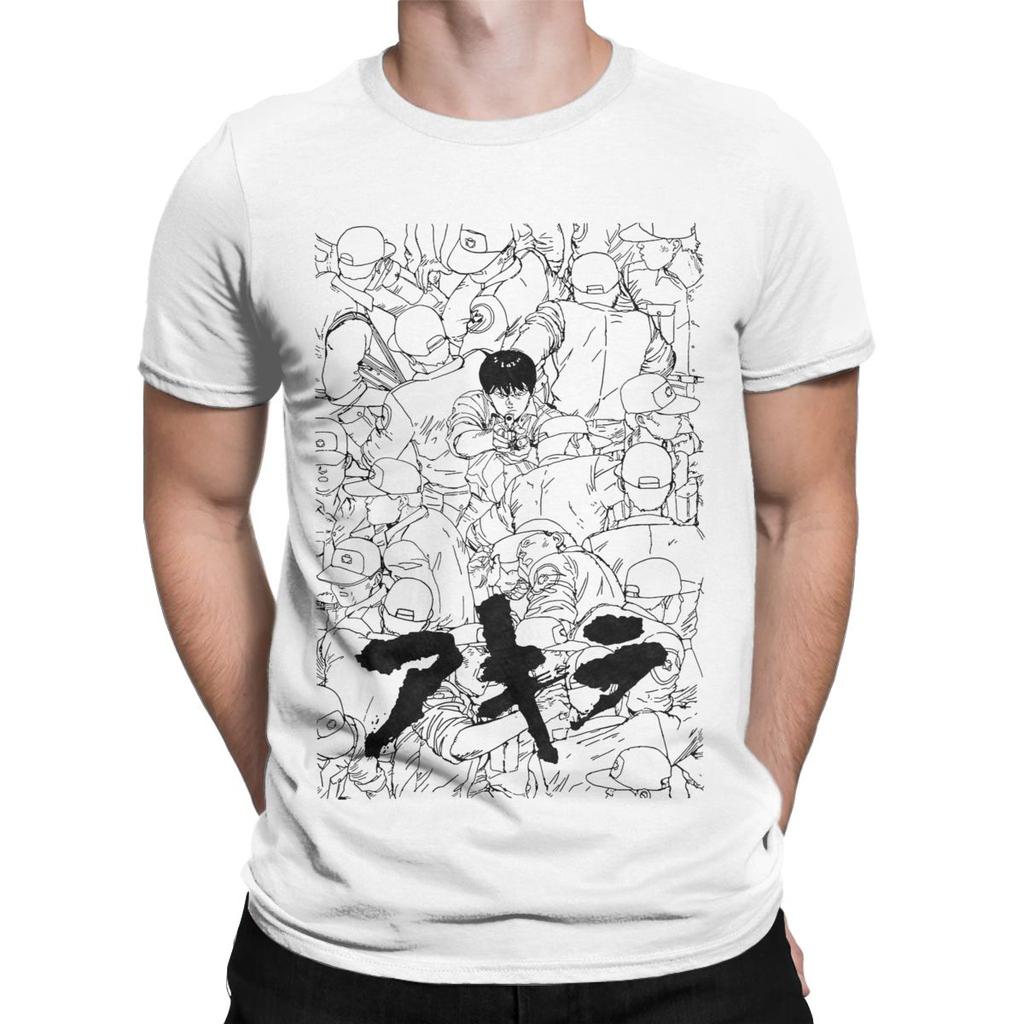 Herr Akira Kaneda Manga Anime T-shirts Rena Bomullskläder Hipster Kortärmade Rundhalsade T-shirts Stora Storlekar T-shirts