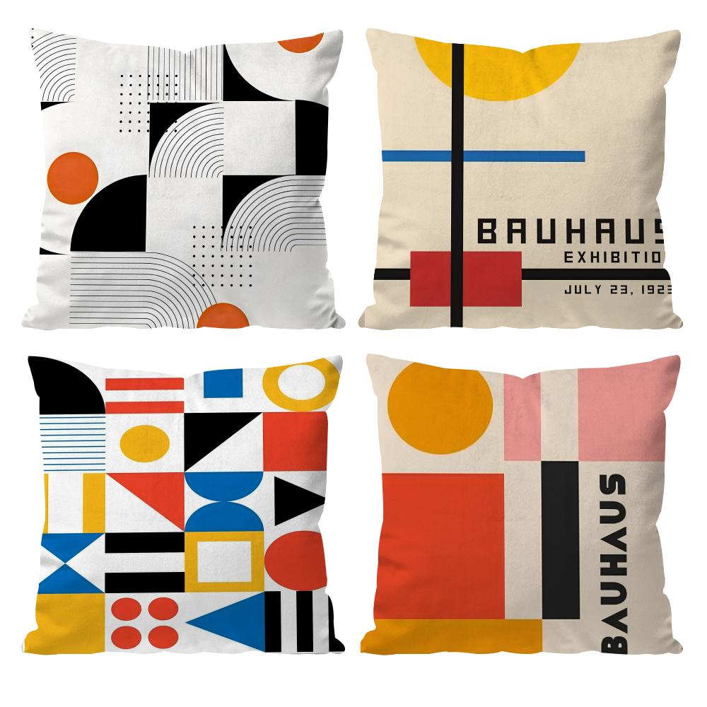 B-Bauhaus Designs Famous Cushion Cover Pattern Printed Pillowcase for Living Room Sofa Cushion Cover & Bedroom Decor