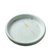 Creative Gilded Marbled Ceramic Soap Dish Toilet Storage Tray Luxury Round Ceramic Soap Dish Bathroom Accessories Sponge Holder