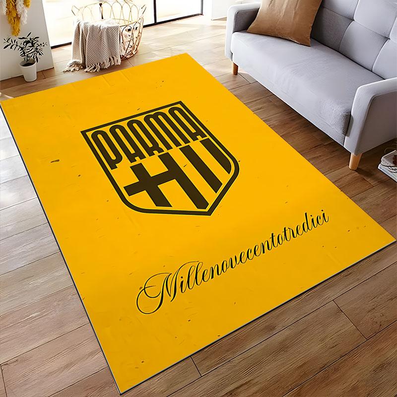 Parma Logo Yellow Carpet Suitable As a Non-slip Mat for the Living Room or Bedroom Sofa