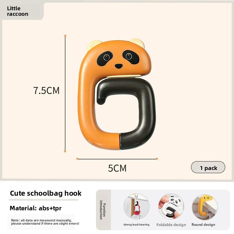 

Raccoon Cute Panda And Cat Design S Shaped Desktop Multi Functional Hook Raccoon