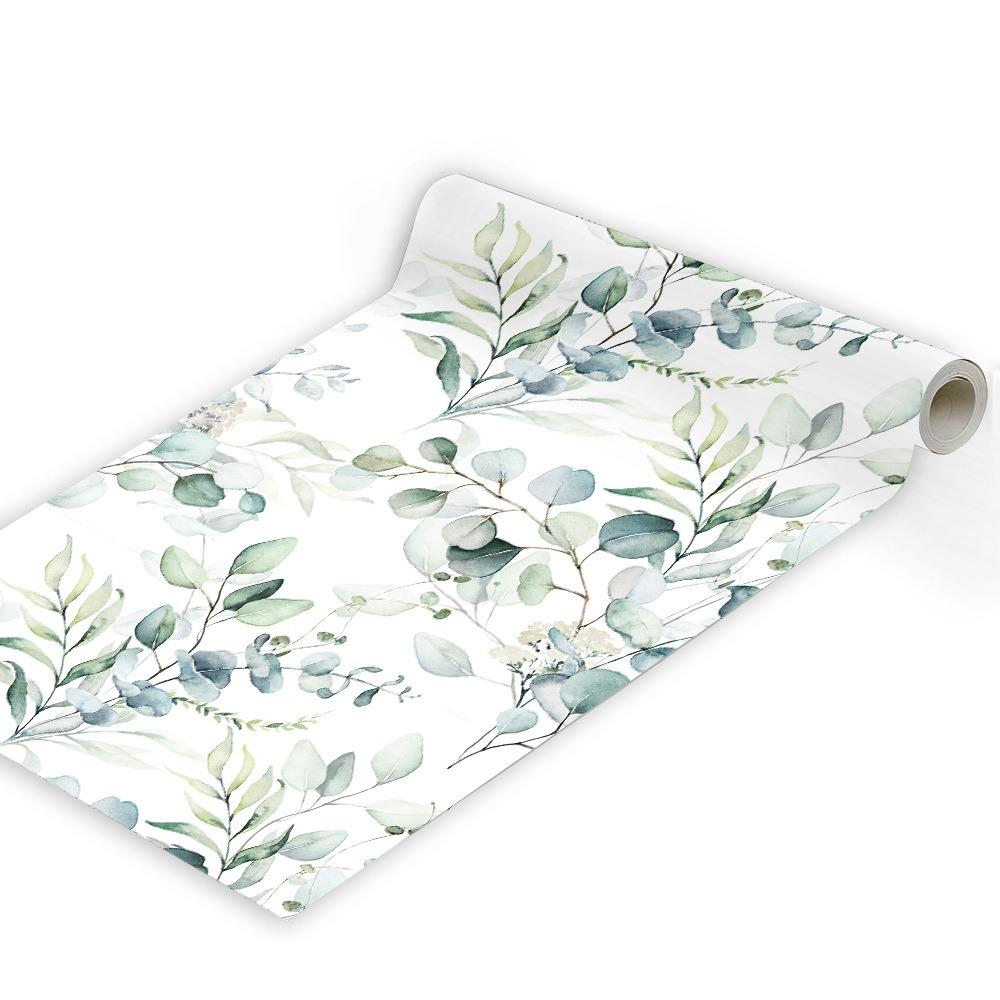 Seamless Stick Wallpaper Eucalyptus Leaf Wall Sticker Self Adhesive Wallpaper Home Decor
