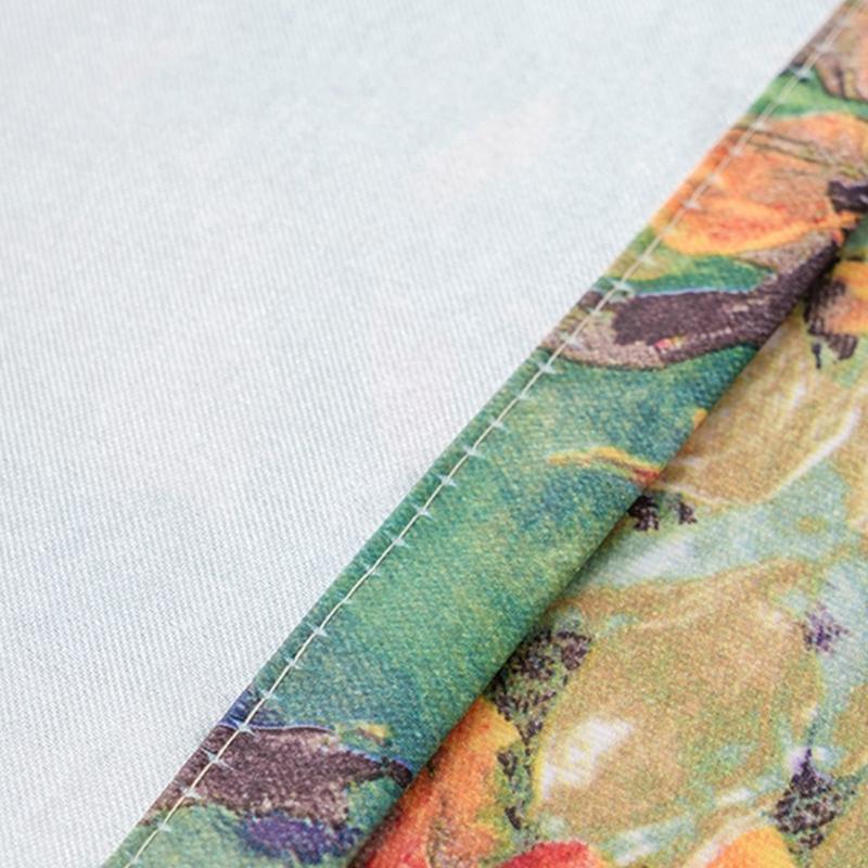 Stylish Florals Print Tablecloth Multipurpose Polyester Materials for Dining Party Home Decoration