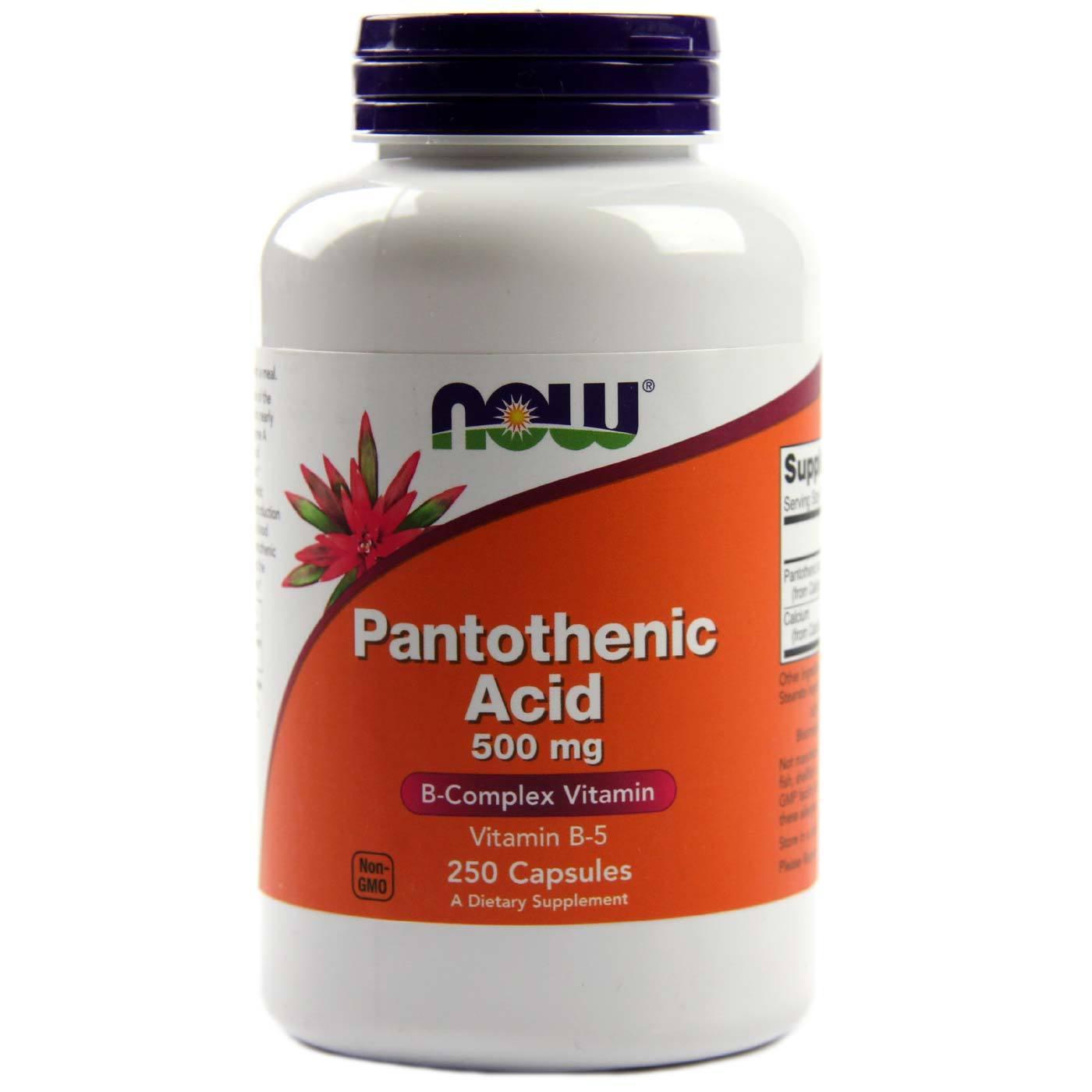 

Pantothenic Acid 500 mg 250 Vegetable Capsules