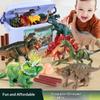 Dinosaur Toy Set For Kids Realistic Soft Rubber Animal Models Triceratops T-Rex Pterosaur Figures Ornament Doll Random Style