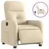 Vidaxl Electric Recliner, Cream, Fabric Upholstered