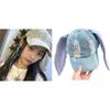 Omg Newjeans Hanni Danielle Round Top Baseball Cap With Rabbit Ears For Summer