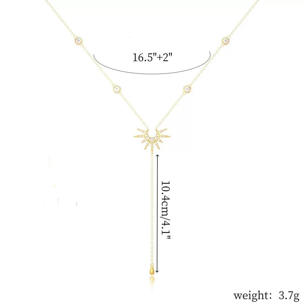 Hot-selling Fashionable Foreign Style Y Chain Fashionable Women Long Tassel Beach Chain Niche Set High-end Necklace Gift