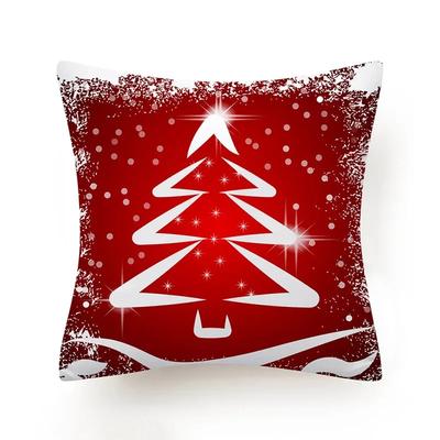Christmas Pillowcase  Pillowcase Polyester Merry Christmas Print Sofa Cushion Decoration Pillowcase Christmas Gift,(2)
