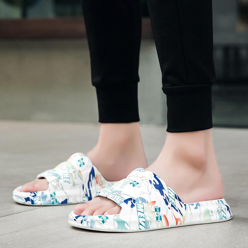 Slippers Summer Sandals Comfortable Shoes Cool For Men In Summer New Trendy Home Soft Sole Anti Slip Eva Couple Wearing Forwomen