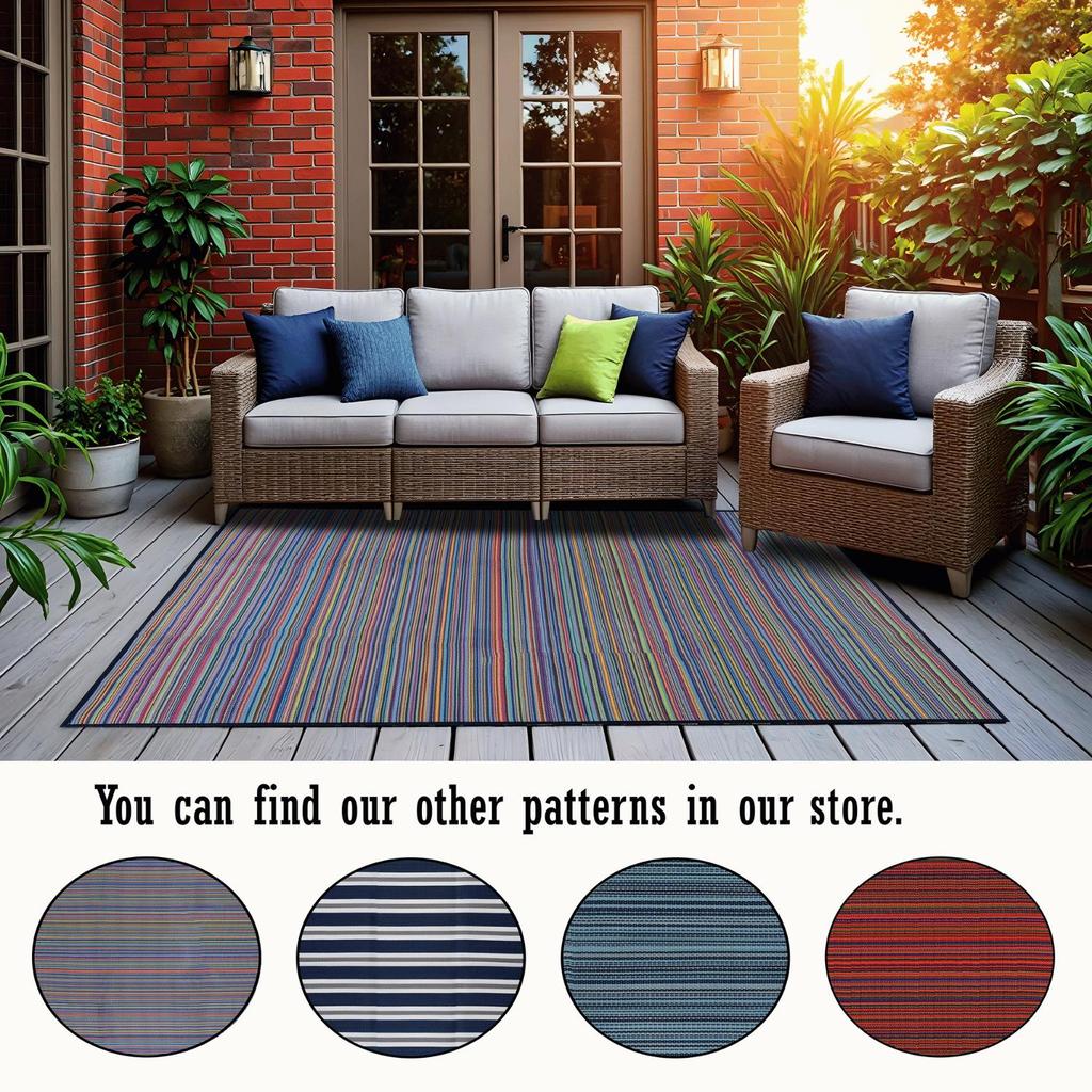 Outdoor Plastic Straw Rug, Large Outdoor Plastic Rug, Reversible Mat, Carpet for Patio, Camping Mat, Outside Carpet, Garden Plastic Carpet