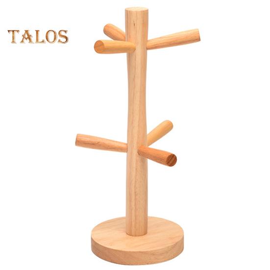 

Деревянный держатель для кружки, дерево, 6 крючков, сверхмощный многофункциональный органайзер для чашек чая, кофе, вешалка, подставка для хранения, сливная стойка, товары для дома