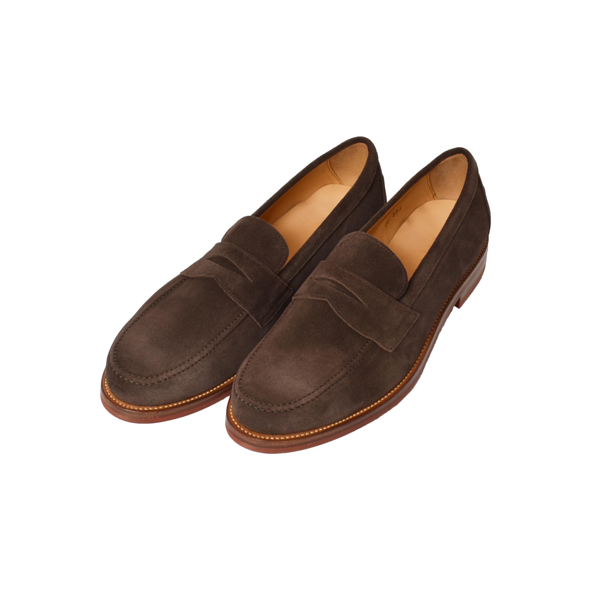 

Coin Loafers Leather Shoes Made in Japan Casual Shoes Genuine Leather Water Repellent Suede Leather Easy to Walk Brown cm [Hiroshitsubouchi] коричневий