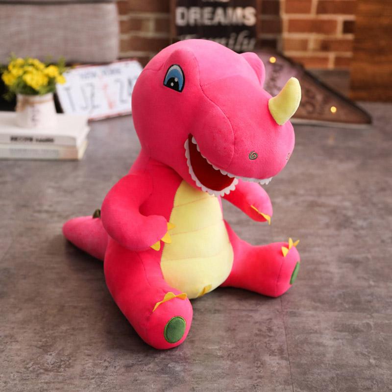 60cm/95cm Cartoon Dinosaurus Pluche Speelgoed Eenhoorn Enorme Tyrannosaurus Rex Pluche Poppen Knuffels Voor Kinderen Jongens Klassiek Speelgoed 60CM red