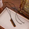 Korean Blogger 2025 Bestseller: Adjustable Black Rope Pendant Necklace - Casual Versatile Fashion Accessory.