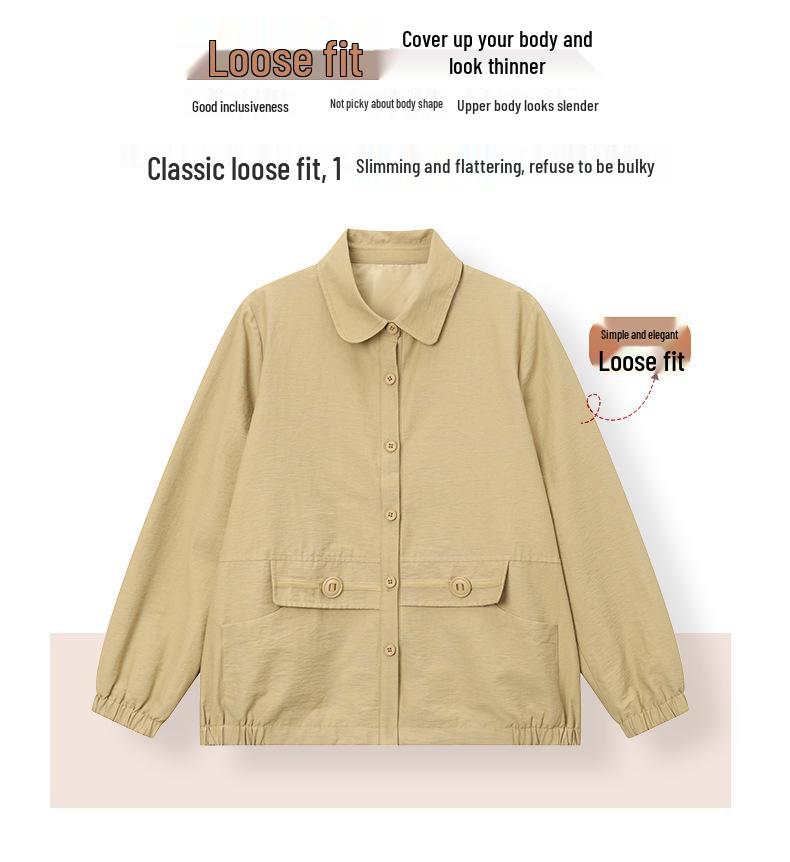 Women's Spring/Autumn Casual Short Jacket 2024 - Korean Style for Middle-Aged Moms