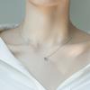 Elegant Ocean Heart  Necklace, Delicate Collarbone Pendant Jewelry For Women Fine Gift