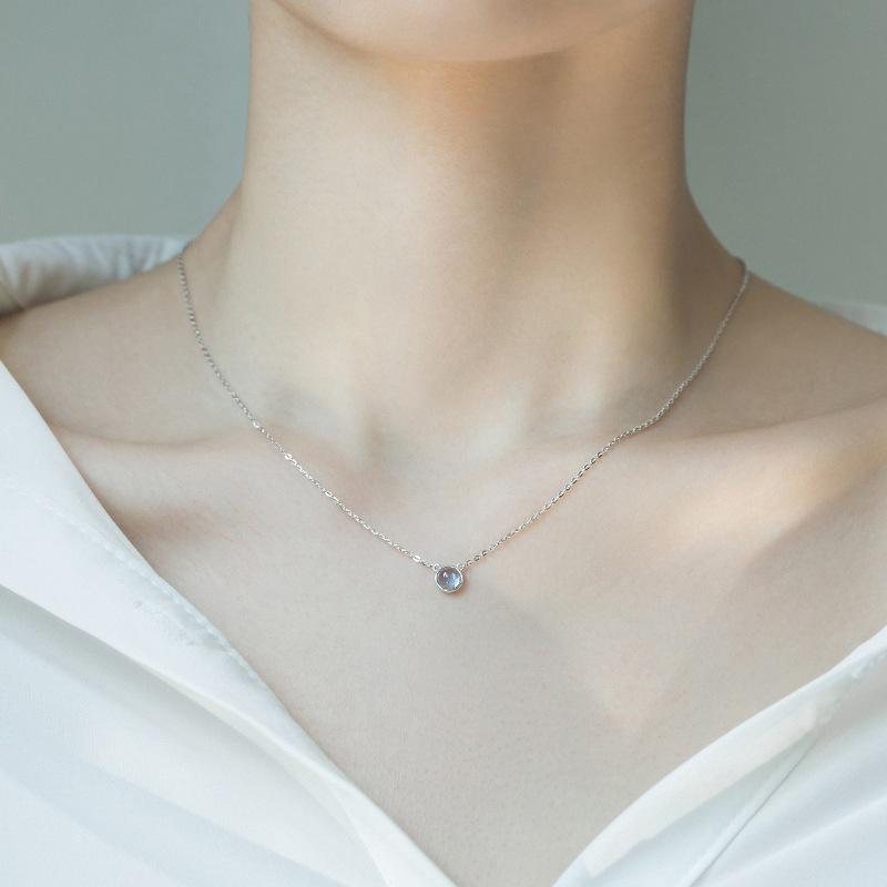 Elegant Ocean Heart  Necklace, Delicate Collarbone Pendant Jewelry For Women Fine Gift