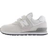NB 574 Cuir Basse Top Chaussures Décontractées Gris Enfant PV574EVW