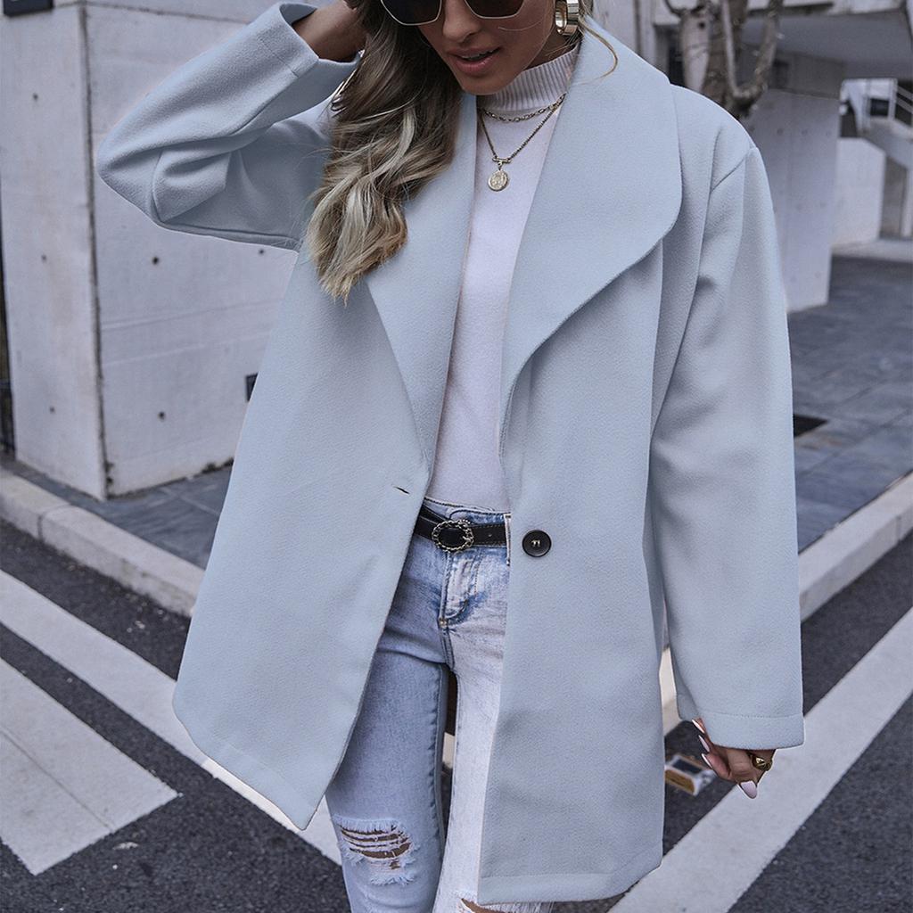 Women's Cardigan  Open Front Sweater Long Sleeve Loose Coats Mid Length Outwear