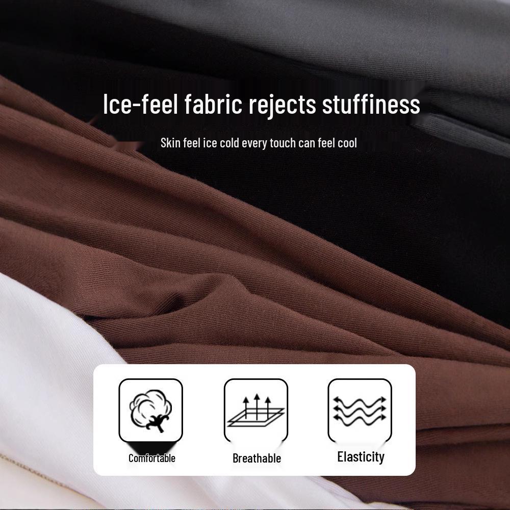 Dam sommar modal is-silke kortärmad rundhals t-shirt