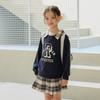  Olivan  School Symbol Skirt Top And Bottom Suit  Navy 