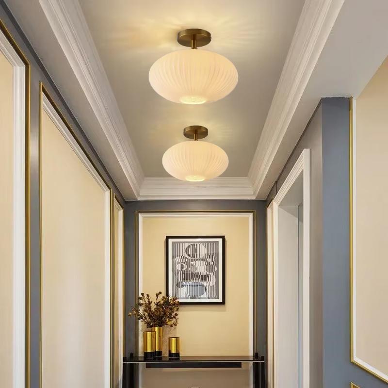 Lămpi moderne de plafon din sticlă pentru dormitor, baie, living, sufragerie, coridor, intrare, decorațiuni interioare, corpuri LED de plafon