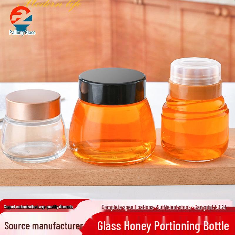 Multi-Use Large Glass Jar for Honey, Pickles & Sauce - Sealable Kitchen Bottle