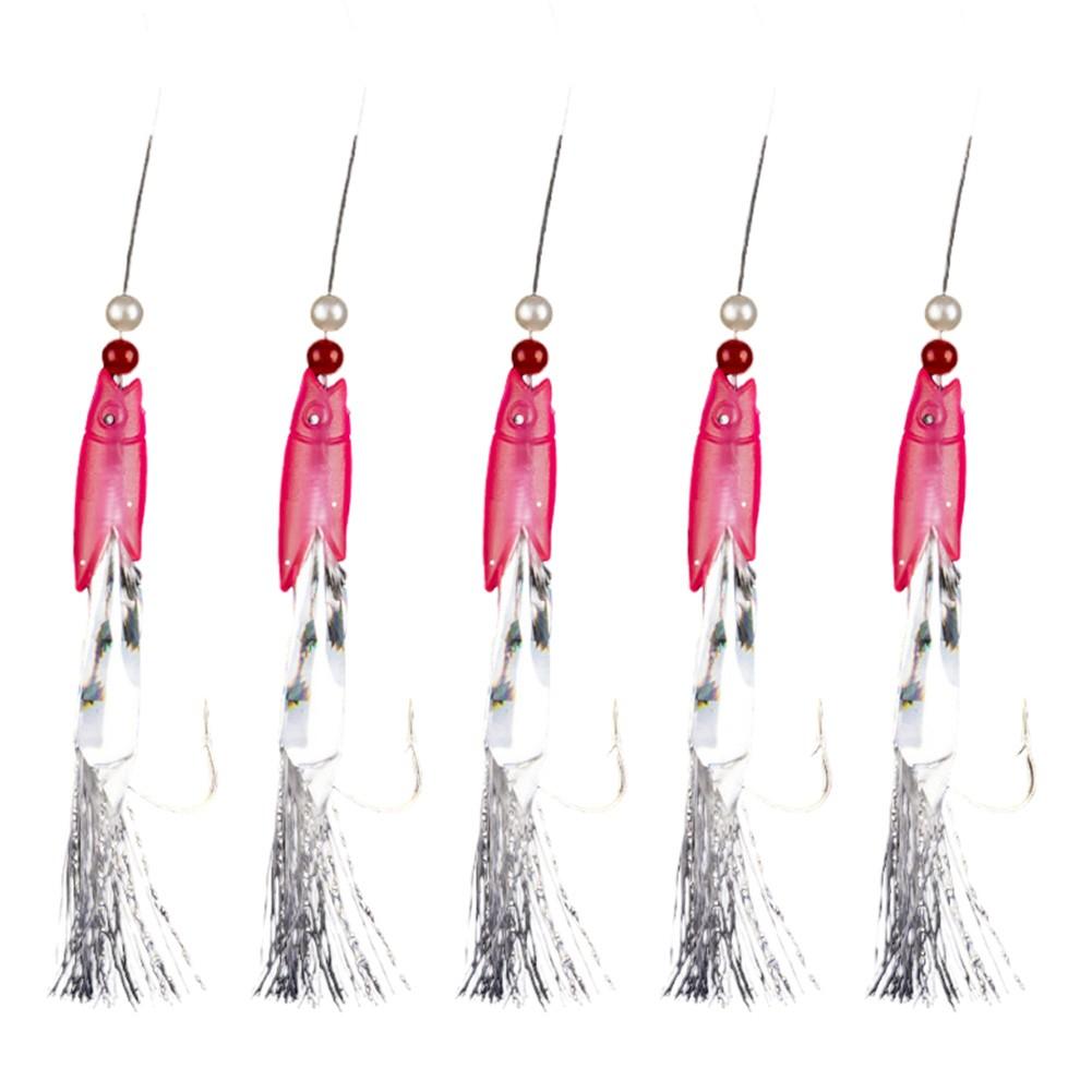 For Sabiki Fishing Rigs 5pcs for Deep Sea Catching Herring and Mackerel