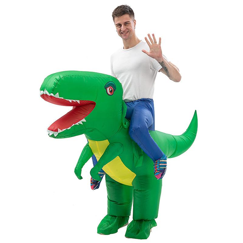 

Riding Dinosaur Inflatable Clothes Children Adult Mounts Doll Clothes Funny Halloween Show Clothes One size fits all