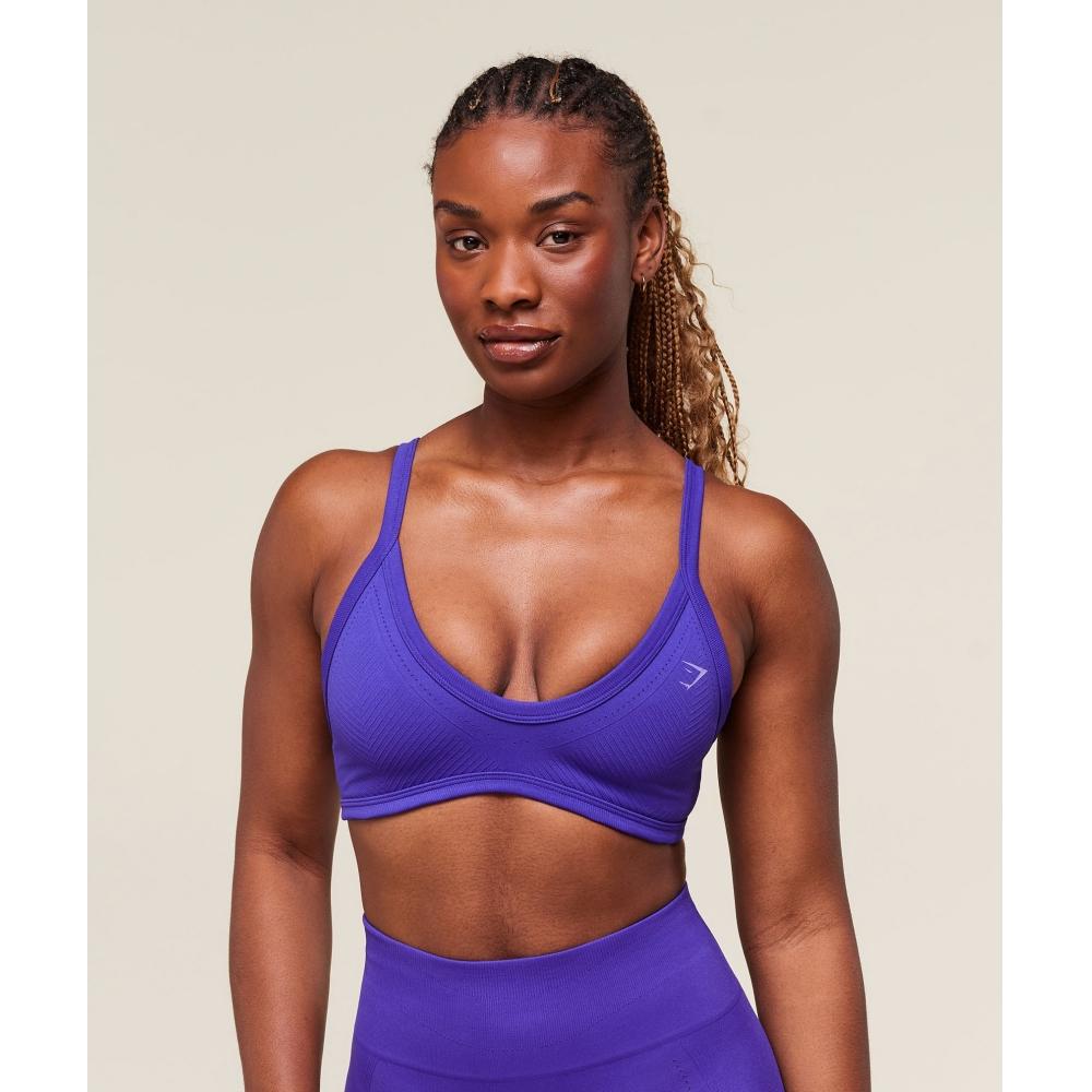 

Gymshark Energised Seamless Sports Bra Cobalt Purple B3b2q Pbqf XXL