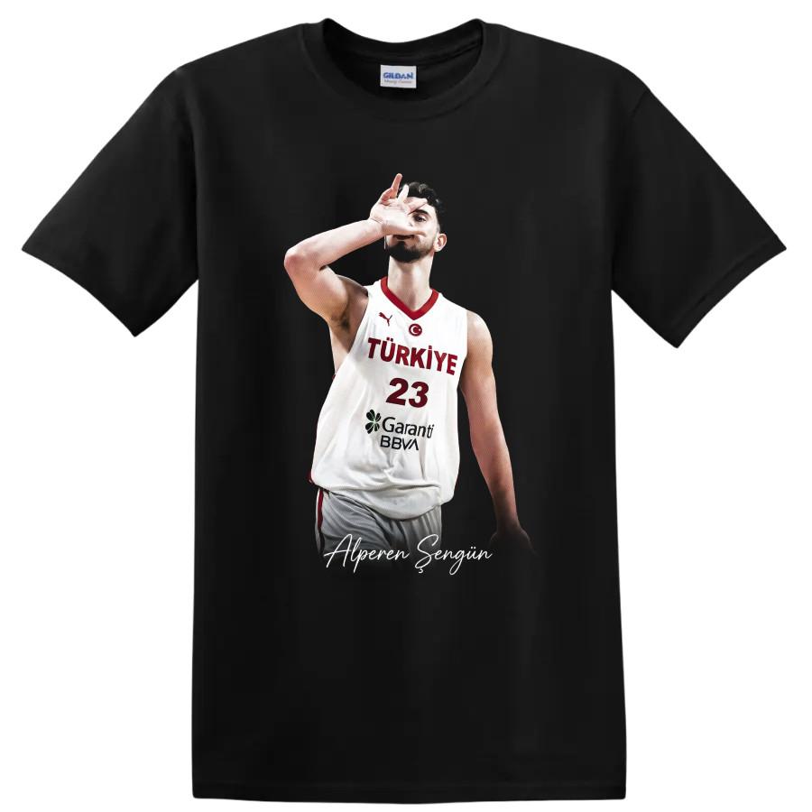 Alperen Şengün Turkey Basketball Player T Shirt National Team Action Tee