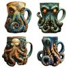 Cthulhu-Inspired Octopus Beer Mug Medieval Pirate Viking Tankard 3D Dragon Collector Cup for Bar Home Decor Unique